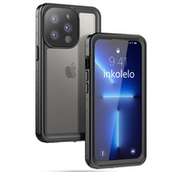 Inkolelo เคสกันน้ำสำหรับ iPhone 13 Pro ในตัวป้องกันหน้าจอเต็มร่างกายคุ้มครองหนักกันกระแทกฝาครอบที่ทนทานสำหรับ iPhone 13 Pro