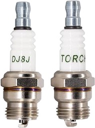 2PK TORCH DJ8J Spark Plug Replace for CHAMPION DJ8J DJ7J 847 850, for NGK BM6F, 794-00050, 794-00055A, for BOSCH HS8E, WAK145T3, for DENSO T20M-U, for MEGA-FIRE SE-J8D, for ACDelco CS44TA CS45T, OEM