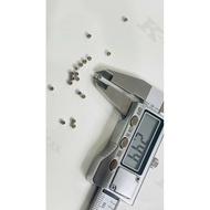 Milled white gold marble Charm, size 2.5 mm - 18karat gold - Au 750 - sturdy - Kentjewelry