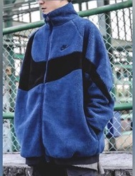 歐洲版 Size L 全新 Nike new big swoosh boa 雙面 reversible fleece jacket 