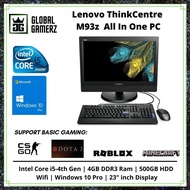 Lenovo ThinkCentre M93z All In One PC / 23 inch Display / Intel Core i5 / SSD / 4GB Ram / Windows 10