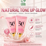Dherbs Snow Tinted Sunscreen SPF50 Tone Up Sunscreen, UV Sunscreen, Oil Free Formula 40g