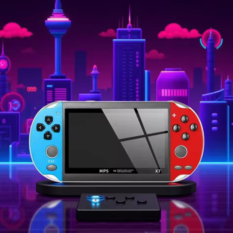 X7/X7PLUS Handheld Game Console 4.3/5.1 Inch HD Screen Output Built-in 10000+ Classical Games Portab