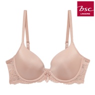 BSC Lingerie ชุดชั้นในลูกไม้เซ็กซี่ รูปแบบ MOLD BRA ฟองน้ำดันทรง มี PAD เสริม - BB6411 BEBL