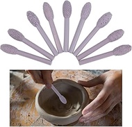 UNICRAFTALE 9Pcs Resin Clay Texture Texture Tool Set for Art Projects Oval Sticks for Clay Modeling 
