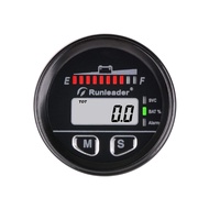 Runleader 12V to 48V Digital LED Battery Capacity Monitor, Hours Volt Meter Gauge - Suitable for Bat