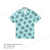 Lacoste เสื้อเชิ้ตแขนสั้น รุ่น Globe Print Lacoste Cotton Twill Shirt Code: CH1880 10 KI4