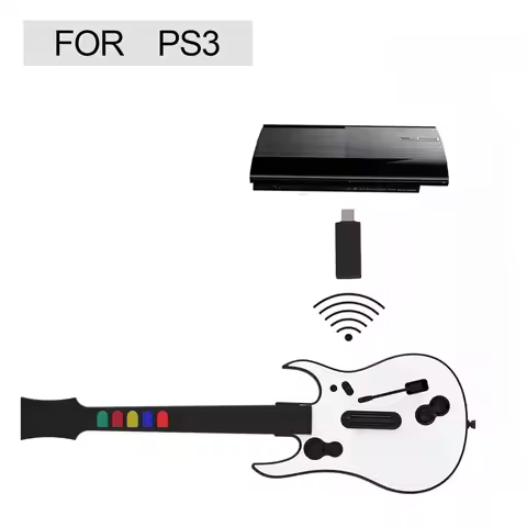 DOYO 2.4G Wireless Guitar Hero Controller for PC PS3 Compatible With Clone Hero Rock Band Games Remo