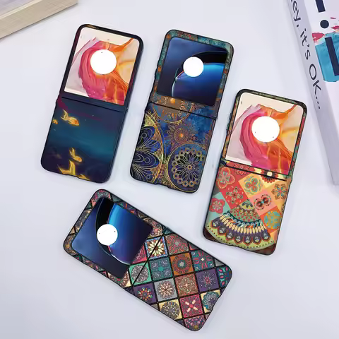 Case For Infinix Zero Flip Tecno Phantom V Flip 2 Customized Patterned Gear PU Leather Shockproof Ha