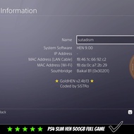 YUK DIORDER PLAYSTATION 4 PS4 SLIM 500GB HEN 9.00 FULL GAME BEKAS SECOND FULLGAME HITAM