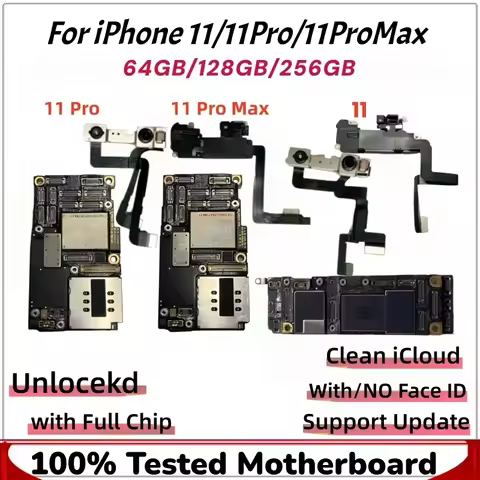 Unlocked Authentic For iPhone 11 Pro Max motherboard with Face ID iOS Update For iphone 11 Logic Boa