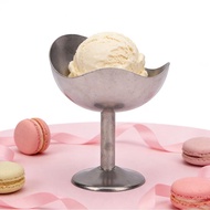 Footed Dessert Cup Vintage 304 Stainless Steel Serving Bowl for Ice Cream Pudding Yogurt Salad Fruit