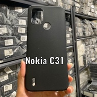 Soft Case Nokia C12 / C12 Pro / Nokia C21 Plus / Nokia C31 Case Black Premium Silikone TPU Matte Sof