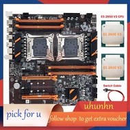 【uhunhn】-X99 Dual CPU Motherboard LGA2011 Motherboard Motherboard Support DDR4 ECC Memory Computer M