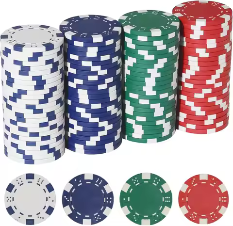 11.5g Casino Poker Chips Set, 100pc for Texas Hold'em, Blackjack, Card Games