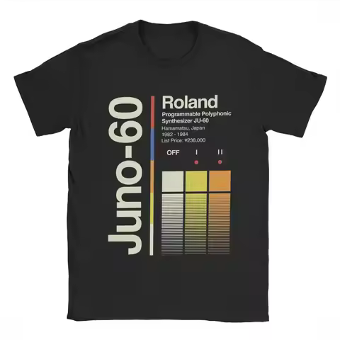 Juno 60 Vertical Roland T Shirt Men Cotton Novelty T-Shirt Round Neck Tee Shirt Short Sleeve Clothes