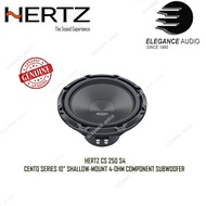 Hertz Cento CS250 S4 Shallow-Mount 10" Subwoofer 4-ohm