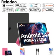Tablet Android 14 Tablet With Case, RK3562 4-Core 2.0 GHz, (6GB+6GB) RAM 128GB ROM, 10.1 Inch Androi