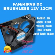 FAN DC 12 BRUSHLESS 12CM FAN DC12V 12 CM BLOWER HEXAUST 12V 12V 12X12