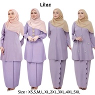 💥SIZE XS-5XL TEMA SEDONDON BAJU KURUNG LILAC / DUSTY PURPLE RAYA 2025 | KURUNG RIAU MODEN KEBAYA PLU