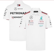 New F1 and Mercedes AMG Petronas F1 2024 Short sleeved Polo Shirt Mens and Womens 2024 Summer Fashio
