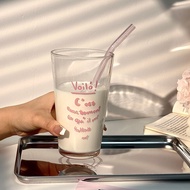 Water Glass With Lid/Glass Material/450 Ml/