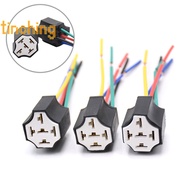 [TinChingS] Ceramic Car relay holder,5 pins Auto relay socket 5 pin relay connector plug Ceramic Relay Holder Seat High Relay With Pins [NEW]