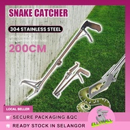 2Meter Snake Catcher Snake Grabber Snake Tong Foldable Snake Clamps Snake Hook Snake Tweezers Stick 