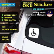 OKU STICKER. OKU LOGO STICKER. STIKER OKU. HANDICAP STICKER. DISABLE STICKER. STICKER KERETA. CAR ST