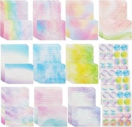 160 Piece Watercolour Envelope Set, Watercolour Gradient Writing Paper with Envelope, 50 A5 Writing 