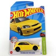 2022-125 Hot Wheels Cars 99 HONDA CIVIC TYPE R EK9 1/64 Metal Die-Cast Model Collection Toy Vehicles