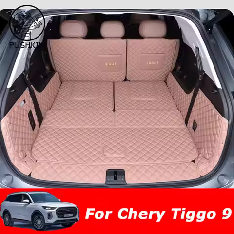 Car Rear Trunk Mats For Chery Tiggo 9 Tiggo 8L 2025 2026 7seat Waterproof Boot Carpet Storage Pads C