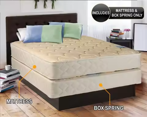[New Arrival, Limited Stock!]Chiro Premier Orthopedic (Beige) Full Size - 54"x75"x9" Mattress and Bo
