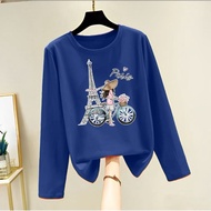 KATUN Women's Long Sleeve Cotton T-Shirt KS1225 Size XS SML XL 2XL 3XL 4XL 5XL-Pariz
