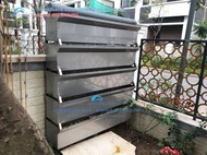 [HOÀN TIỀN 10%]Lọc Dàn Mưa - Dàn Bakki Inox Lọc Nước Hồ Cá Koi Dài 150cm Cao 105cm (gồm 4 tầng)