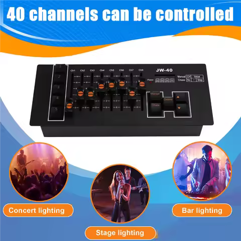 Y67A-JW-40 Mini Console DMX Controller Stage Light Controller For Party DJ Disco Live Concerts KTV N