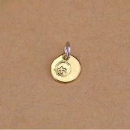 Goros Goros Pendant round Edge Small Copper Coin Necklace Cut Edge Korean Style Couple Fashion Jewel