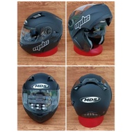 MDS PRO RIDER SOLID PLAIN BLACK DOFF HELMET MODULAR XXL HELMET