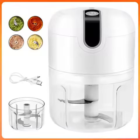 Mini Electric Garlic Chopper USB Rechargeable 1200mAh Crushed Ginger Vegetable Crusher Electric Garl