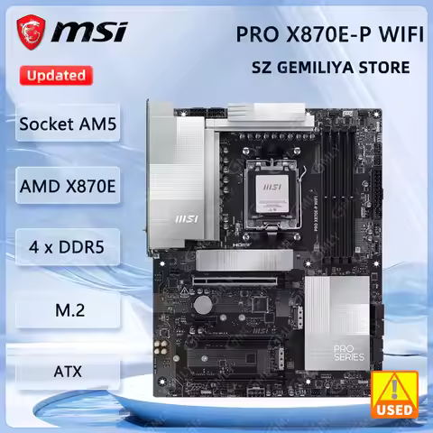 MSI AMD X870 Motherboard PRO X870E-P WIFI AM5 M.2 SSD ATX support Ryzen 7900 8700 9600 7700 8500 830