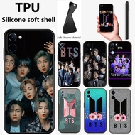 for VIVO Y16 Y78 Plus Y36 V29E 5G Y17S 4G S17 Pro TPU shockproof black silicone phone case BTS-ARMY