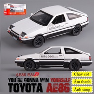 Mô hình xe TOYOTA AE86 bằng hợp kim có nhạc và đèn chạy cót mở được tất cả cánh cửa
