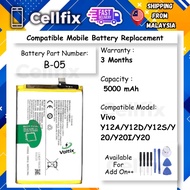 CELLFIX |B-05 Vivo Y12A/Y12D/Y12S/Y20/Y20I/Y20 2021/Y20A/Y3S 2021 (5000MAH) COMPATIBLE MOBILE BATTER