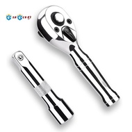 Stubby Ratchet Set-3/8In Drive Ratchet Handle with Extension Bars,72-T Reversible Quick Release Head