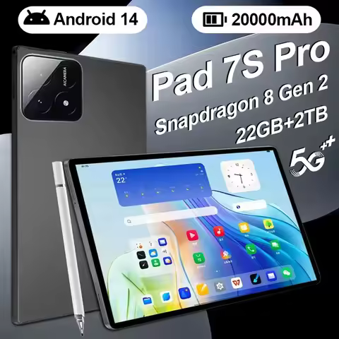 2026 Original Pad 7s pro 22GB+2TB Global Version Android Tablet 11 Inch HD Tablets Tab 20000mah 5G D