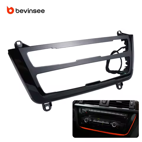 BEVINSEE Auto Dashboard AC Panel Radio Trim For BMW 3 Series F30 F31 F34 12-18 4 Series F32 F33 F36 