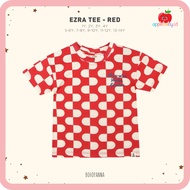 MERAH BOHOPANNA - EZRA TEE 4.0 - KIDS T-SHIRT - RED AND WHITE T-SHIRT