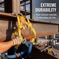Full Body 5-Point Safety Harness for High-Altitude Work, Anti-Fall Protection, 2000kg Load Capacity