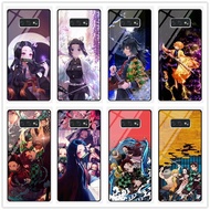 For Samsung Galaxy Note 8/ Note 9 Anime Demon Slayer: Kimetsu No Yaiba Tempered Glass Shockproof Hard Phone Case Casing