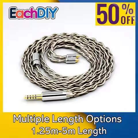 99% Pure Silver + Graphene Silver Plated Shield Earphone Cable For AKG N5005 N30 N40 MMCX LN007950